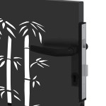 vidaXL Poartă de grădină Negru 105 x 100 cm Oțel vopsit în pulbere