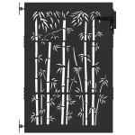 vidaXL Poartă de grădină Negru 105 x 150 cm Oțel vopsit în pulbere vidaXL Poartă de grădină Negru 105 x 150 cm Oțel vopsit în pulbere