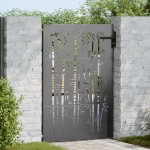 vidaXL Poartă de grădină Negru 105 x 150 cm Oțel vopsit în pulbere vidaXL Poartă de grădină Negru 105 x 150 cm Oțel vopsit în pulbere