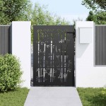 vidaXL Poartă de grădină Negru 105 x 150 cm Oțel vopsit în pulbere vidaXL Poartă de grădină Negru 105 x 150 cm Oțel vopsit în pulbere