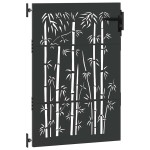 vidaXL Poartă de grădină Negru 105 x 150 cm Oțel vopsit în pulbere vidaXL Poartă de grădină Negru 105 x 150 cm Oțel vopsit în pulbere