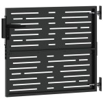 vidaXL Poartă de grădină Negru 105 x 100 cm Oțel vopsit în pulbere