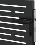 vidaXL Poartă de grădină Negru 105 x 100 cm Oțel vopsit în pulbere