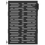 vidaXL Poartă de grădină Negru 105 x 125 cm Oțel vopsit în pulbere