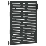 vidaXL Poartă de grădină Negru 105 x 125 cm Oțel vopsit în pulbere