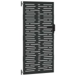 vidaXL Poartă de grădină Negru 105 x 175 cm Oțel vopsit în pulbere