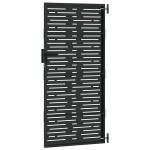 vidaXL Poartă de grădină Negru 105 x 175 cm Oțel vopsit în pulbere