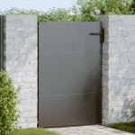 vidaXL Poartă de grădină Negru 105 x 125 cm Oțel vopsit în pulbere vidaXL Poartă de grădină Negru 105 x 125 cm Oțel vopsit în pulbere