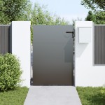 vidaXL Poartă de grădină Negru 105 x 125 cm Oțel vopsit în pulbere vidaXL Poartă de grădină Negru 105 x 125 cm Oțel vopsit în pulbere