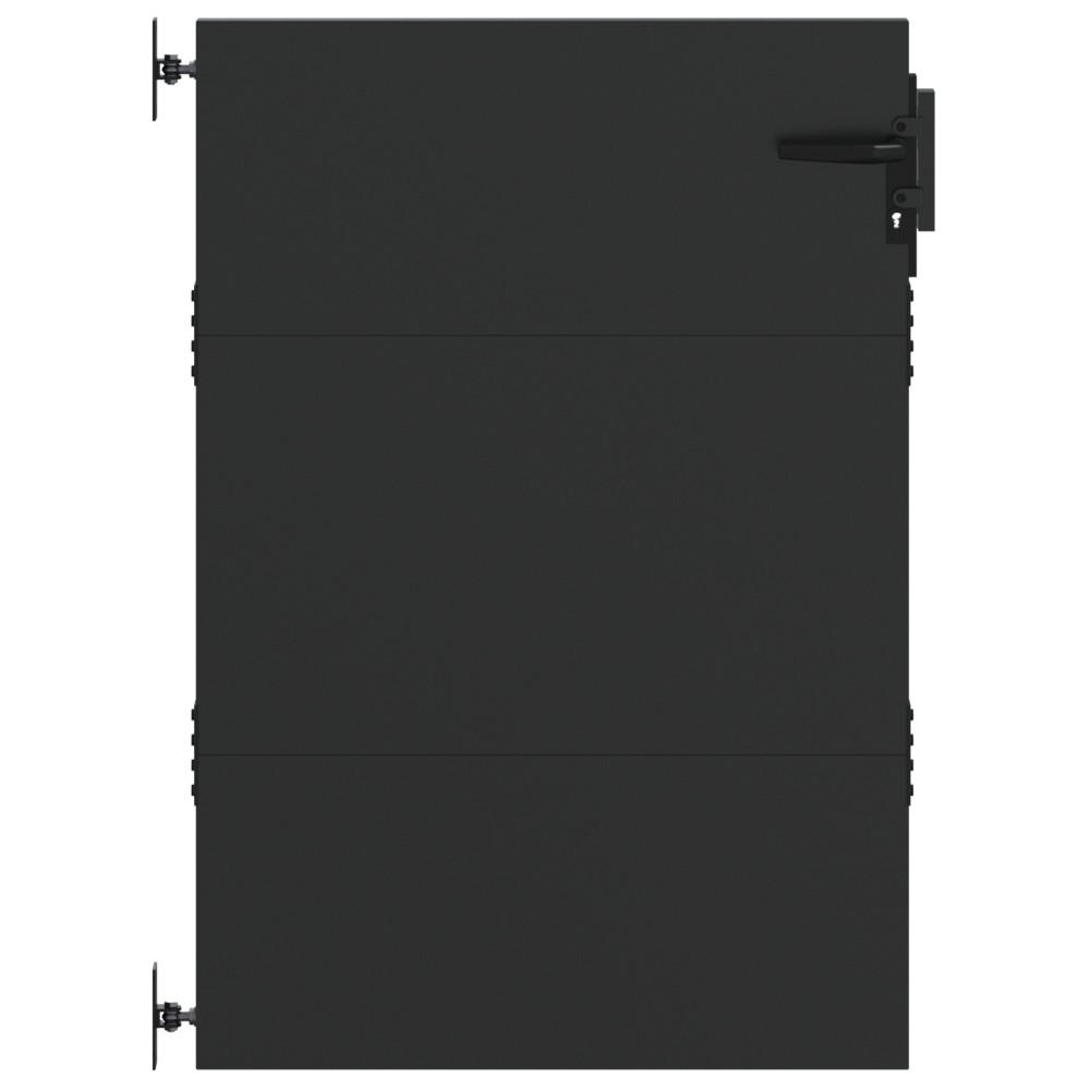 vidaXL Poartă de grădină Negru 105 x 150 cm Oțel vopsit în pulbere