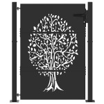 vidaXL Poartă de grădină Negru 105 x 150 cm Oțel vopsit în pulbere vidaXL Poartă de grădină Negru 105 x 150 cm Oțel vopsit în pulbere