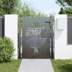 vidaXL Poartă de grădină Negru 105 x 150 cm Oțel vopsit în pulbere vidaXL Poartă de grădină Negru 105 x 150 cm Oțel vopsit în pulbere