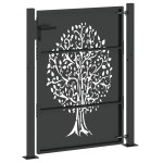 vidaXL Poartă de grădină Negru 105 x 150 cm Oțel vopsit în pulbere vidaXL Poartă de grădină Negru 105 x 150 cm Oțel vopsit în pulbere