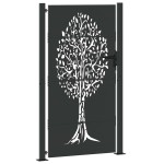 vidaXL Poartă de grădină Negru 105 x 175 cm Oțel vopsit în pulbere vidaXL Poartă de grădină Negru 105 x 175 cm Oțel vopsit în pulbere