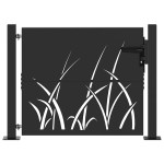 vidaXL Poartă de grădină Negru 105 x 100 cm Oțel vopsit în pulbere