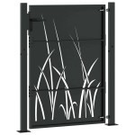 vidaXL Poartă de grădină Negru 105 x 125 cm Oțel vopsit în pulbere vidaXL Poartă de grădină Negru 105 x 125 cm Oțel vopsit în pulbere