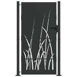 vidaXL Poartă de grădină Negru 105 x 200 cm Oțel vopsit în pulbere