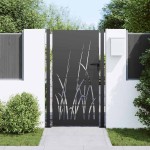 vidaXL Poartă de grădină Negru 105 x 200 cm Oțel vopsit în pulbere