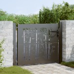 vidaXL Poartă de grădină Negru 105 x 100 cm Oțel vopsit în pulbere vidaXL Poartă de grădină Negru 105 x 100 cm Oțel vopsit în pulbere