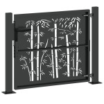 vidaXL Poartă de grădină Negru 105 x 100 cm Oțel vopsit în pulbere vidaXL Poartă de grădină Negru 105 x 100 cm Oțel vopsit în pulbere