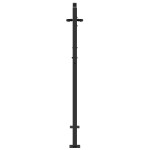 vidaXL Poartă de grădină Negru 105 x 150 cm Oțel vopsit în pulbere