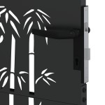 vidaXL Poartă de grădină Negru 105 x 200 cm Oțel vopsit în pulbere