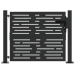 vidaXL Poartă de grădină Negru 105 x 100 cm Oțel vopsit în pulbere