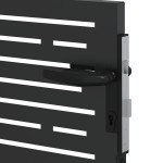 vidaXL Poartă de grădină Negru 105 x 100 cm Oțel vopsit în pulbere