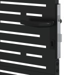 vidaXL Poartă de grădină Negru 105 x 125 cm Oțel vopsit în pulbere