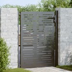 vidaXL Poartă de grădină Negru 105 x 150 cm Oțel vopsit în pulbere vidaXL Poartă de grădină Negru 105 x 150 cm Oțel vopsit în pulbere