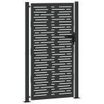 vidaXL Poartă de grădină Negru 105 x 200 cm Oțel vopsit în pulbere vidaXL Poartă de grădină Negru 105 x 200 cm Oțel vopsit în pulbere