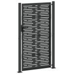vidaXL Poartă de grădină Negru 105 x 200 cm Oțel vopsit în pulbere vidaXL Poartă de grădină Negru 105 x 200 cm Oțel vopsit în pulbere