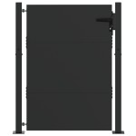 vidaXL Poartă de grădină Negru 105 x 125 cm Oțel vopsit în pulbere vidaXL Poartă de grădină Negru 105 x 125 cm Oțel vopsit în pulbere