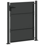 vidaXL Poartă de grădină Negru 105 x 150 cm Oțel vopsit în pulbere vidaXL Poartă de grădină Negru 105 x 150 cm Oțel vopsit în pulbere