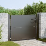 vidaXL Poartă de grădină Negru 100 x 100 cm Oțel vopsit în pulbere vidaXL Poartă de grădină Negru 100 x 100 cm Oțel vopsit în pulbere
