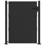 vidaXL Poartă de grădină Negru 100 x 125 cm Oțel vopsit în pulbere