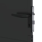 vidaXL Poartă de grădină Negru 100 x 125 cm Oțel vopsit în pulbere