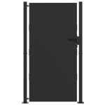 vidaXL Poartă de grădină Negru 100 x 175 cm Oțel vopsit în pulbere