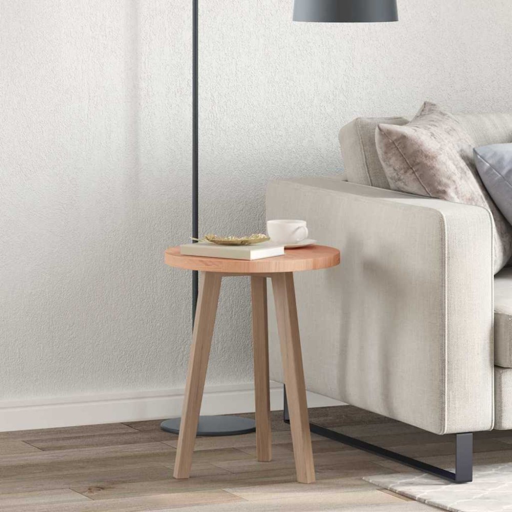 vidaXL Placă de masă Maro deschis Ø 40 x 2.5 cm Lemn de stejar masiv