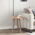 vidaXL Placă de masă Maro deschis Ø 40 x 2.5 cm Lemn de stejar masiv