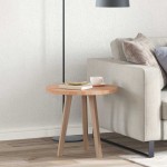 vidaXL Placă de masă Maro deschis Ø 50 x 2.5 cm Lemn de stejar masiv