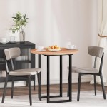 vidaXL Placă de masă Maro deschis Ø 80 x 2.5 cm Lemn de stejar masiv