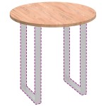 vidaXL Placă de masă Maro deschis Ø 80 x 2.5 cm Lemn de stejar masiv