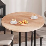 vidaXL Placă de masă Maro deschis Ø 90 x 2.5 cm Lemn de stejar masiv