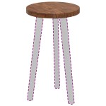 vidaXL Placă de masă Maro închis Ø 30 x 2.5 cm Lemn de stejar masiv