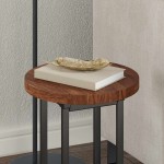 vidaXL Placă de masă Maro închis Ø 30 x 2.5 cm Lemn de stejar masiv