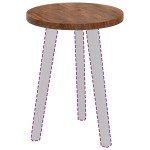 vidaXL Placă de masă Maro închis Ø 40 x 2.5 cm Lemn de stejar masiv