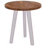 vidaXL Placă de masă Maro închis Ø 50 x 2.5 cm Lemn de stejar masiv