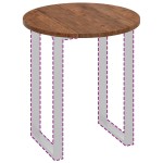 vidaXL Placă de masă Maro închis Ø 70 x 2.5 cm Lemn de stejar masiv