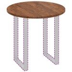 vidaXL Placă de masă Maro închis Ø 80 x 2.5 cm Lemn de stejar masiv